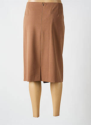 Jupe mi-longue taille à pinces marron WEILL femme