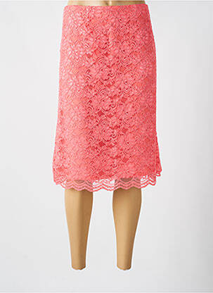 Jupe mi-longue taille à pinces rose WEILL femme