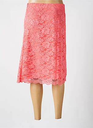 Jupe mi-longue taille à pinces rose WEILL femme