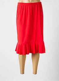 Jupe mi-longue taille normale rouge SAINT CHARLES femme