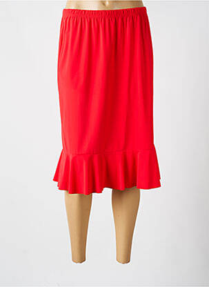 Jupe mi-longue taille normale rouge SAINT CHARLES femme