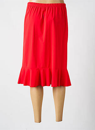 Jupe mi-longue taille normale rouge SAINT CHARLES femme