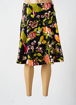 Jupe mi-longue coupe évasée noir BLUTSGESCHWISTER femme