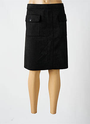 Jupe mi-longue coupe droite noir JOSEPH RIBKOFF femme