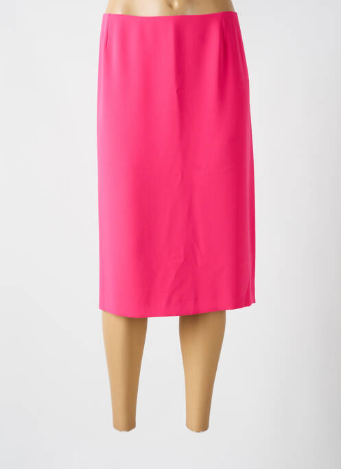 Jupe mi-longue taille à pinces rose WEILL femme