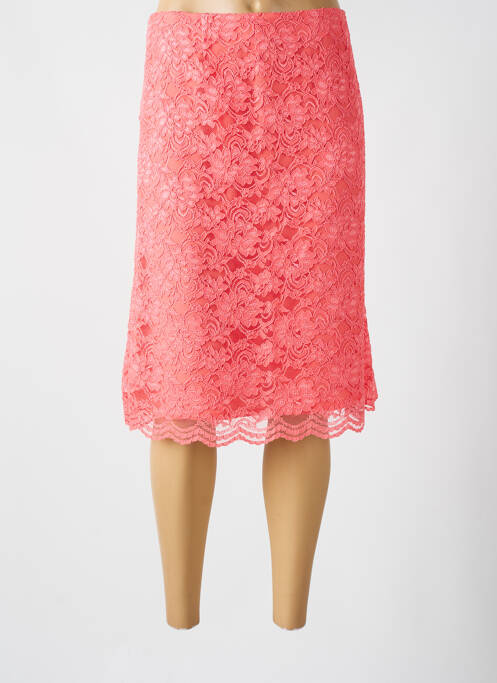 Jupe mi-longue taille à pinces rose WEILL femme