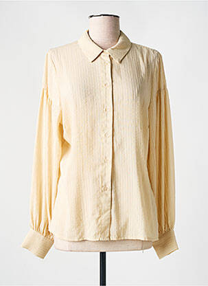 Chemisier coupe fluide manches longues beige TRAMONTANA femme