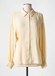 Chemisier coupe fluide manches longues beige TRAMONTANA femme