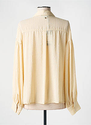 Chemisier coupe fluide manches longues beige TRAMONTANA femme