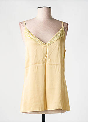 Top/caraco tissage satiné beige TRAMONTANA femme