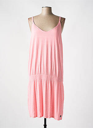 Robe mi-longue col v fines bretelles rose LE PETIT BAIGNEUR femme