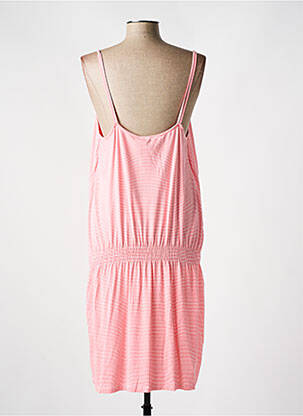 Robe mi-longue col v fines bretelles rose LE PETIT BAIGNEUR femme