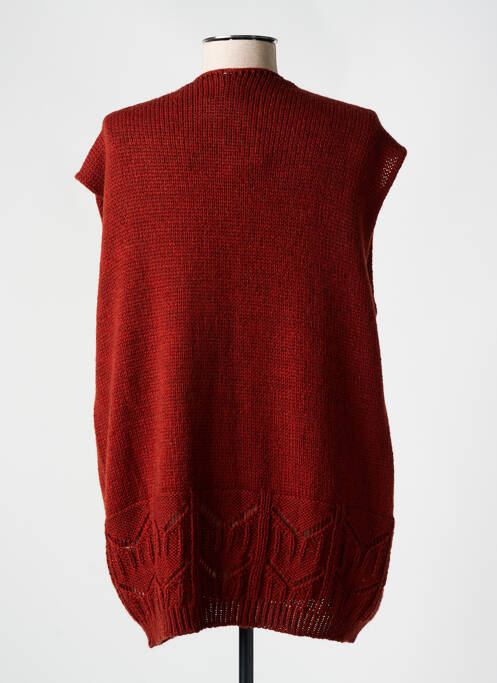 Gilet manches courtes orange PULL & MAILLE femme