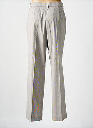 Pantalon droit fermeture zippée sous rabat boutonné gris BRUNO SAINT HILAIRE femme