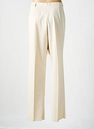 Pantalon droit taille à pinces taille haute beige KARTING femme
