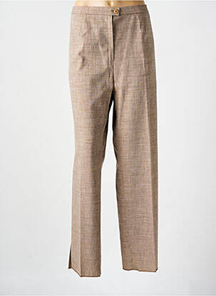 Pantalon droit taille à pinces taille normale marron KARTING femme
