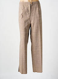 Pantalon droit taille à pinces taille normale marron KARTING femme