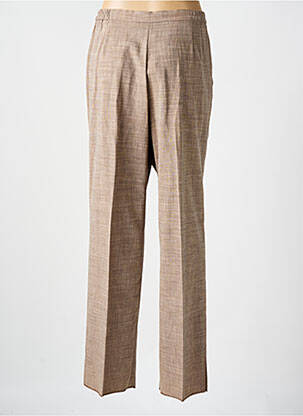 Pantalon droit taille à pinces taille normale marron KARTING femme