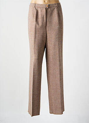Pantalon droit taille haute taille haute marron KARTING femme
