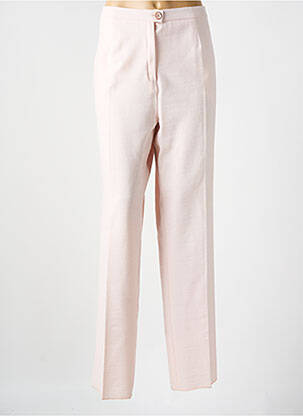 Pantalon droit taille à pinces taille haute rose KARTING femme