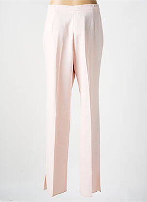 Pantalon droit taille à pinces taille haute rose KARTING femme