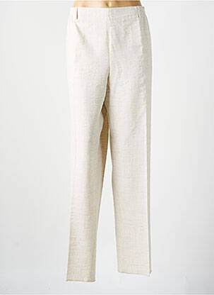 Pantalon droit taille élastique taille normale beige KARTING femme