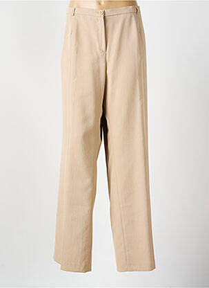 Pantalon droit tissage crêpe taille normale beige WEILL femme