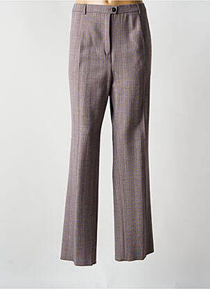 Pantalon droit taille à pinces taille haute gris KARTING femme