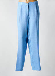 Pantalon droit taille à pinces taille haute bleu SOMMERMANN femme