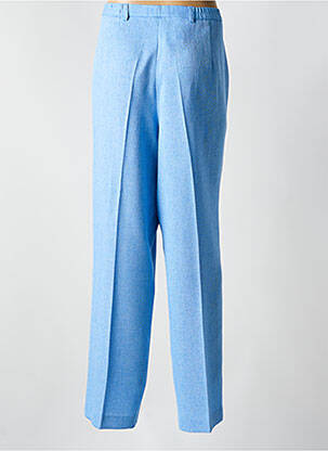 Pantalon droit taille à pinces taille haute bleu SOMMERMANN femme