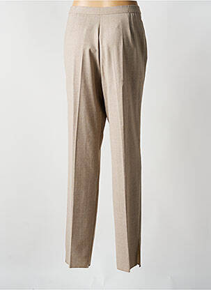 Pantalon droit taille à pinces taille haute beige KARTING femme