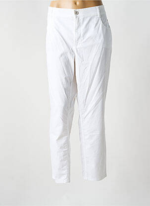Pantalon slim tissage popeline taille normale blanc GARDEUR femme