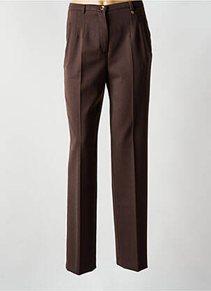 Pantalon slim marron BRUNO SAINT HILAIRE pour femme