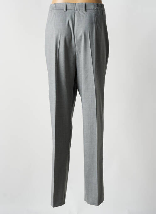 Pantalon droit fermeture zippée sous rabat boutonné gris BRUNO SAINT HILAIRE femme