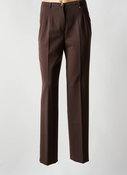 Pantalon slim marron BRUNO SAINT HILAIRE pour femme