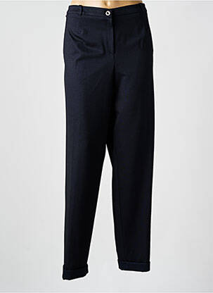 Pantalon droit tissage popeline taille normale bleu CHRISTINE LAURE femme