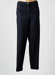 Pantalon droit tissage popeline taille normale bleu CHRISTINE LAURE femme