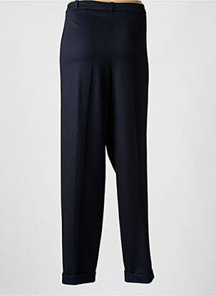 Pantalon droit tissage popeline taille normale bleu CHRISTINE LAURE femme