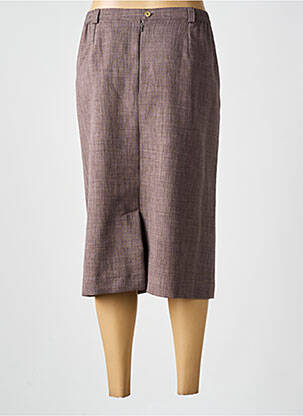 Jupe mi-longue coupe droite marron FRANCOISE F femme