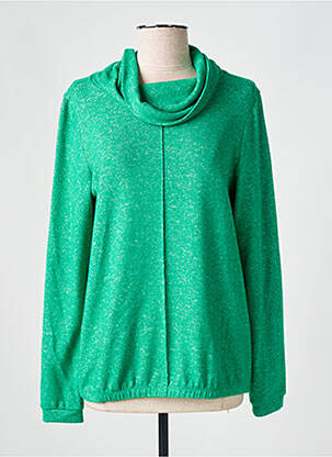 Pull resserrée sur le bas manches longues vert CECIL femme