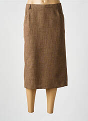 Jupe mi-longue marron FRANCOISE F pour femme seconde vue