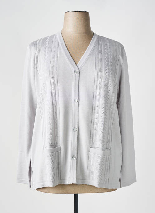 Gilet manches longues gris ELEANE pour femme