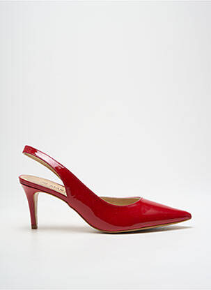 Escarpins matière lisse talon de 7 à 9cm rouge JB MARTIN femme