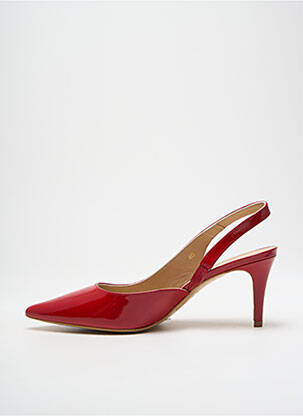 Escarpins matière lisse talon de 7 à 9cm rouge JB MARTIN femme