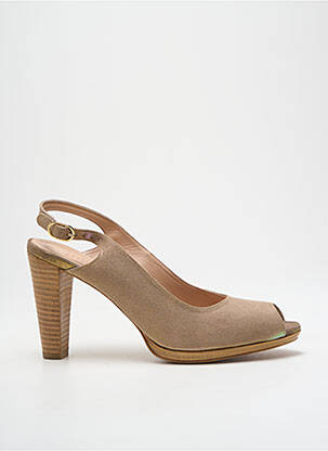 Escarpins fermeture boucle(s) talon de 7 à 9cm beige ROSEMETAL femme