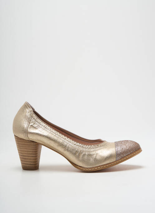 Escarpins matière lisse talon de 4 à 6cm or ROSEMETAL femme