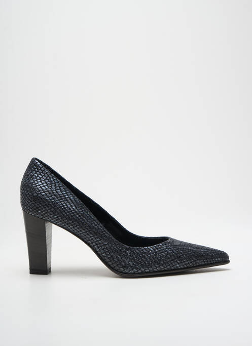 Escarpins tissage satiné talon de 7 à 9cm noir DONNA PIU femme