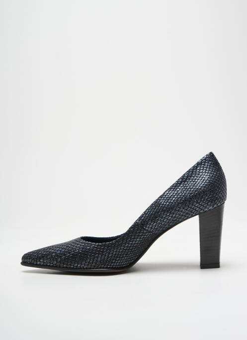 Escarpins tissage satiné talon de 7 à 9cm noir DONNA PIU femme