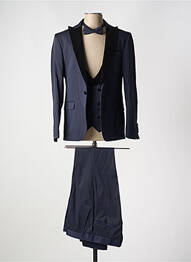 Costume de cérémonie fermeture zippée sous rabat avec crochet bleu JEAN-LOUIS SCHERRER homme
