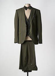 Costume de cérémonie fermeture zippée sous rabat avec crochet vert ADIMO homme